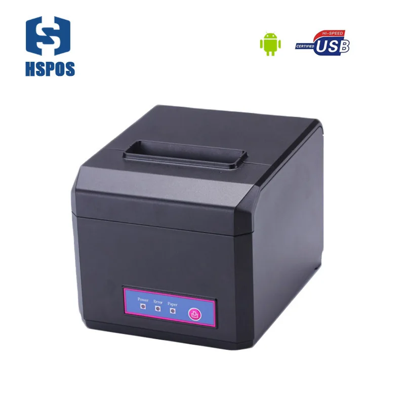 

80 mm bluetooth thermal receipt printer with English drivers pos android ticket printer for restaurant with auto cutter printing