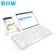 B. O. W Bluetooth клавиатура с подсветкой(подсветка), алюминиевая ультра-тонкая беспроводная клавиатура для настольного компьютера, ноутбука, планшетов, смартфонов