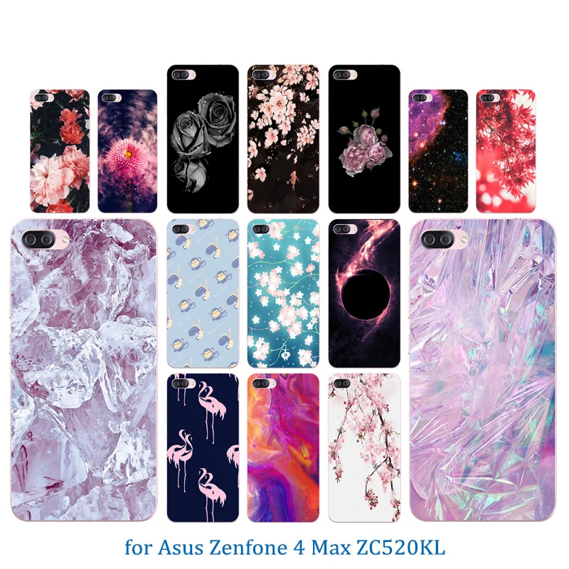 

Phone Cases For Asus Zenfone 4 Max ZC520KL Clear TPU 5.2" Back Covers Ice Pattern Coque For Asus Zenfone 4 Max ZC520KL