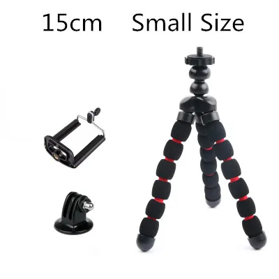 Большой размер Гибкий Осьминог штатив с держателем Gorillapod монопод для Gopro SJCAM Yi 4K Nikon Canon Fuji d5200 DSLR камеры - Цвет: Small Size