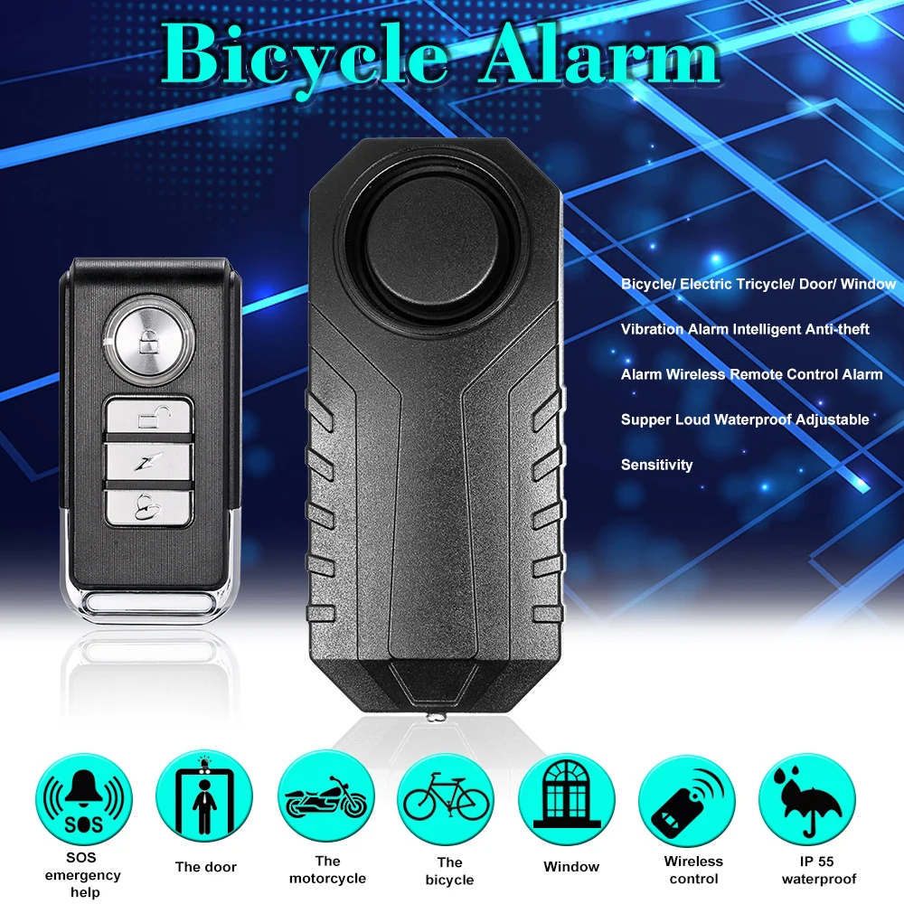 

Adjustable Window Vibration Alarm Intelligent Anti-theft Alarm Wireless Remote Control Alarm Loud Waterproof Sensitivity