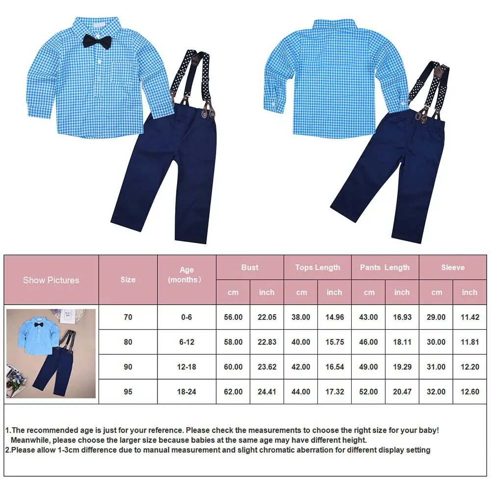 2 предмета Детская клетчатая рубашка Костюмы костюм Воспитанный рубашка с длинными рукавами для мальчиков и комплект одежды со штанами стандартной длинны для осенней одежды