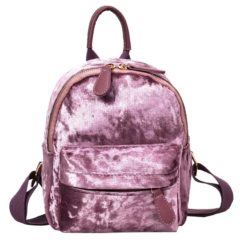 

Women Girls Backpack Velour Shoulder Bag Student Solid Color Travel School Crossbody Bag High Quality Backpack For Women Girls