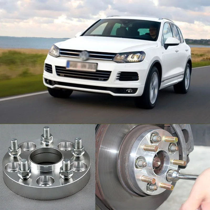 Teeze 4pcs New Billet 5 Lug 14*1.5 Studs Wheel Spacers Adapters For Vw