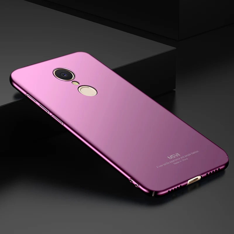 Xiaomi Redmi 5 Plus чехол оригинальный MSVII тонкий микро Скраб Жесткий ПК задняя крышка для