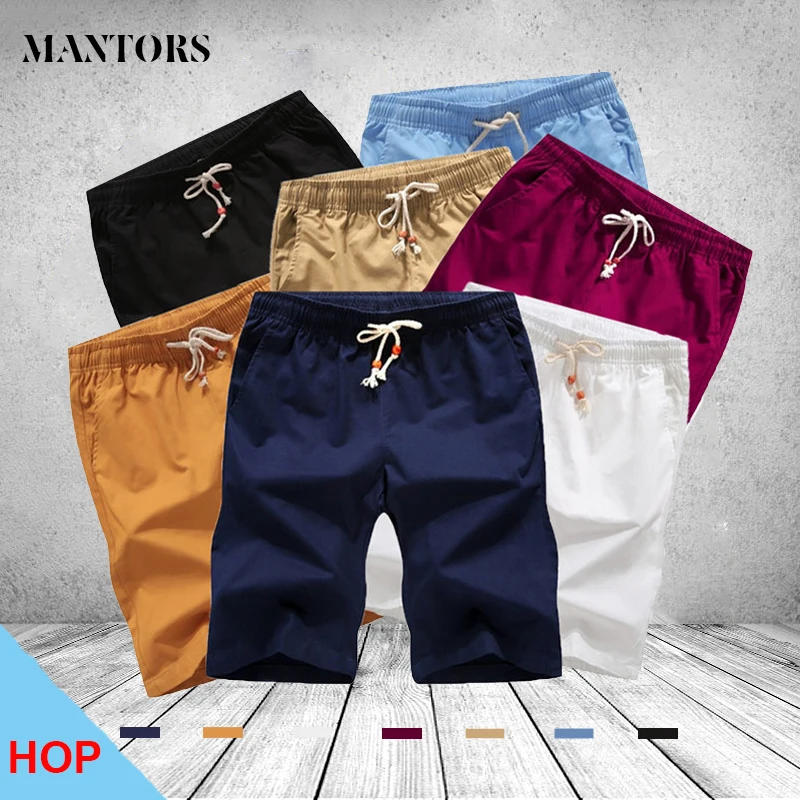 

Summer Men Shorts Cotton 4XL Fashion Brand Trunks Fitness Short Pants Male Solid Color Breathable Casual Shorts Masculino Homme