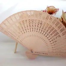50 шт/лот индивидуальный имя и Дата элегантный складной Шелковый тканевый Ручной Веер(вентилятор+ индивидуальный