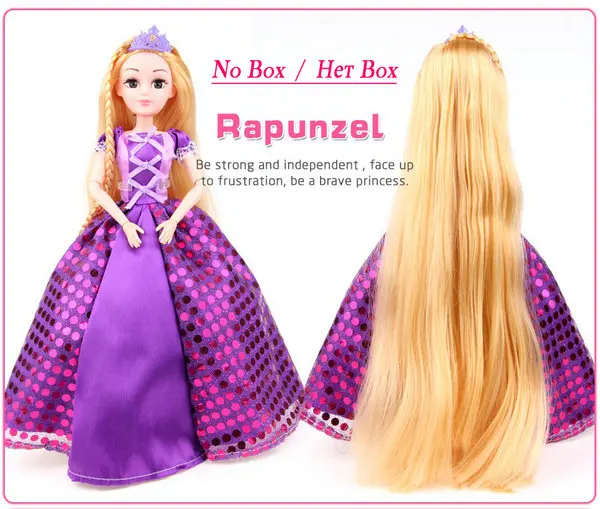 UCanaan, 30 см, куклы сладкой принцессы, Рапунцель, игрушки для девочек, подвижное тело, красота, толстая, полная, длинная, светлые волосы, кукла для детей - Цвет: Rapunzel No Box