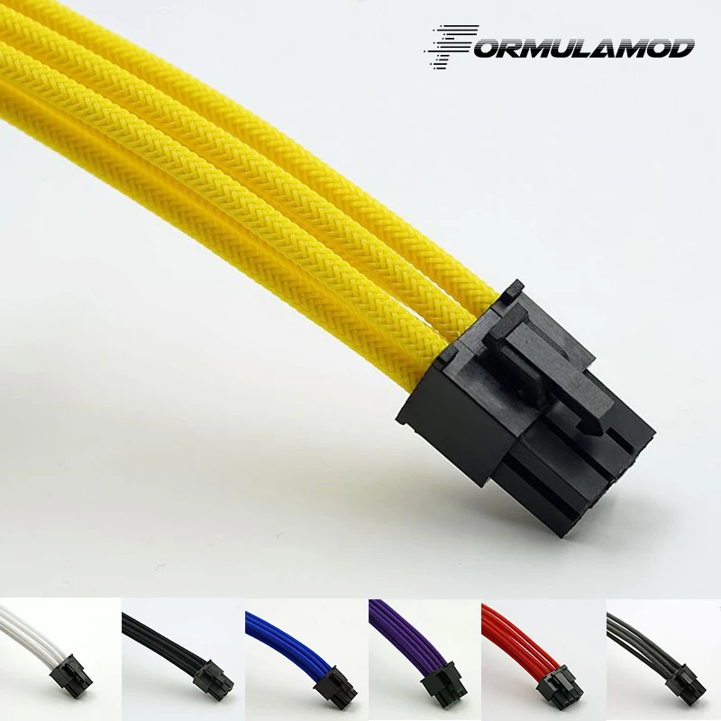 FormulaMod Fm-PCI6P-A, PCI-E 6Pin GPU мощность удлинители, материнская плата 18AWG 6Pin многоцветный соответствия удлинители - изображение