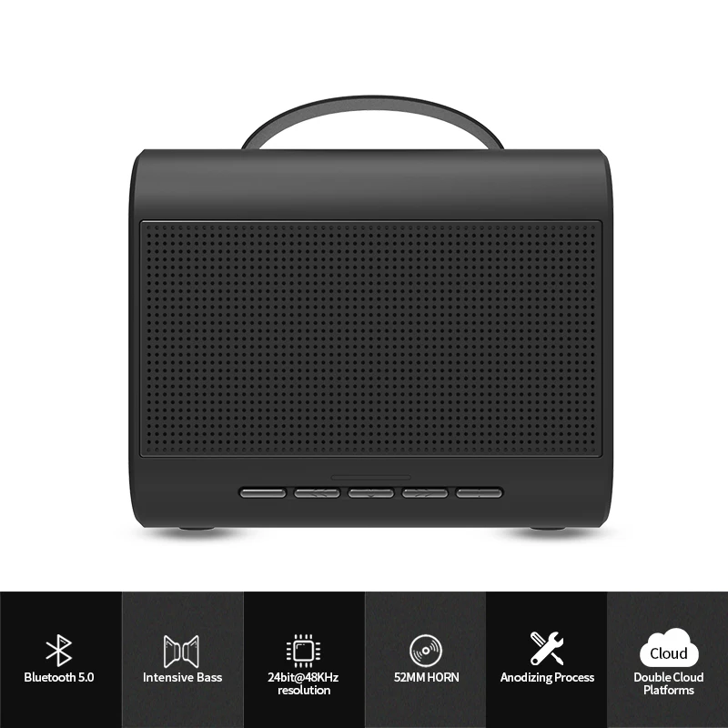 

Bluedio T-Share2.0 Portable Mini Bluetooth speaker wireless 6W Loudspeaker sound system with microphone support voice control
