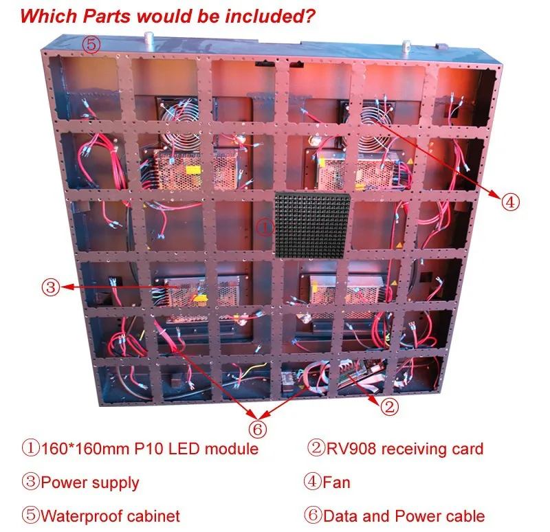 P10 waterproof cabinet led display 4