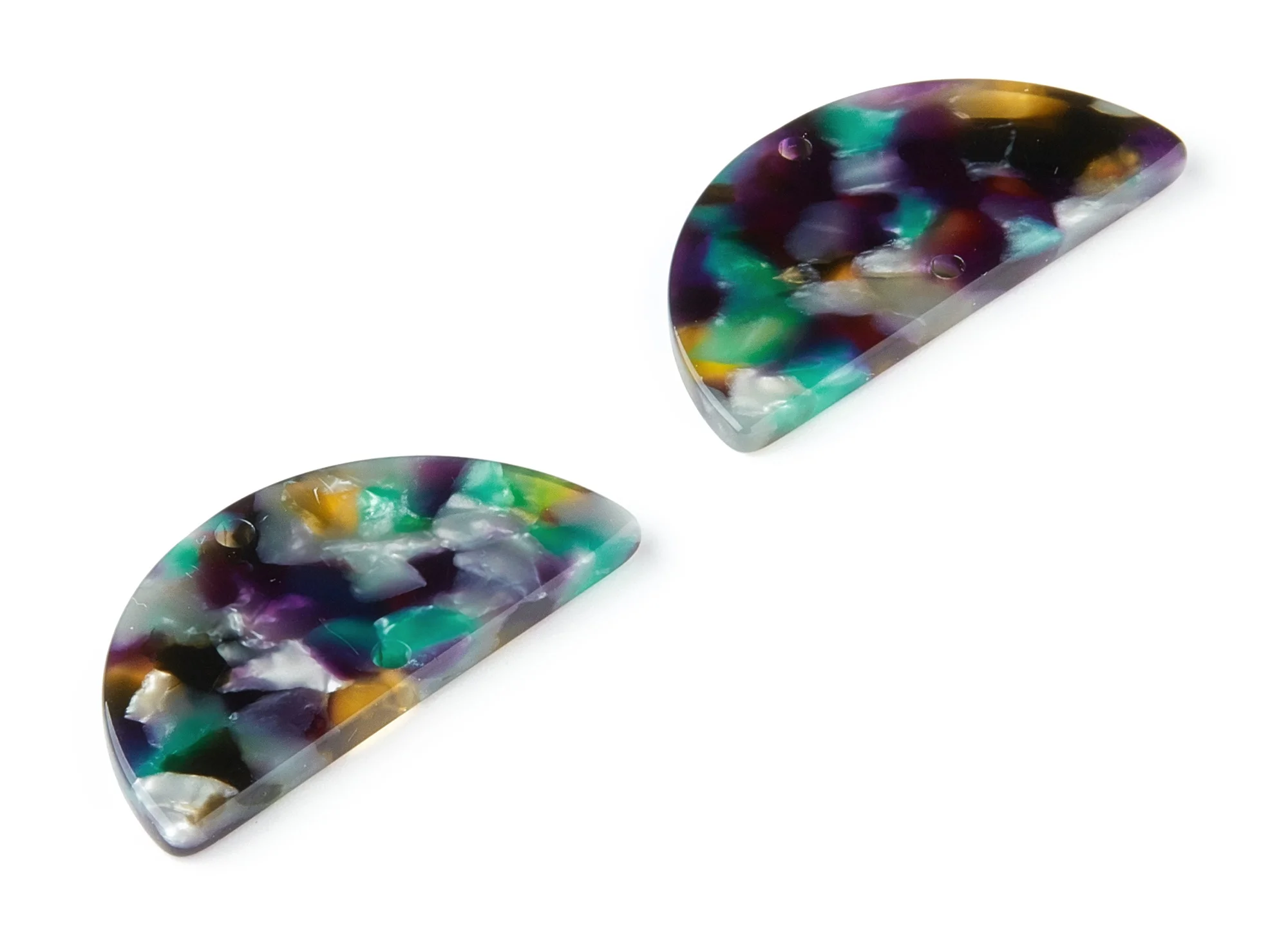 

Acetate Acrylic Earring Charm - Half Moon Shaped Earrings - Jewelry accessories - 6pcs/lot - 30.5x15.12x2.58mm - AC1218