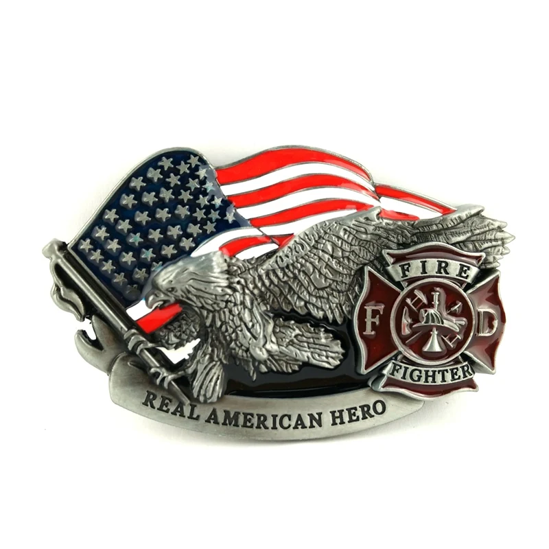 Mens fashion belts accessories U.S firefighters men belt buckle with