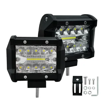 

60W 4INCH Work Light LED Waterproof IP67 Light Bars Flood Beam for Work Driving Offroad Boat Car Tractor Truck Led Light Bar