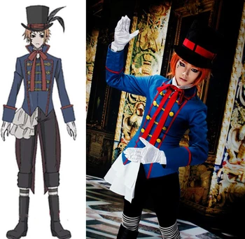 

Anime Black Bulter Drossel Kainz cosplay costume Mindhunters uniform coat+shirt+short pants+hat