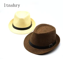 Ретро соломенные мягкие фетровые шляпы Топ Джаз клетчатая шляпа весна лето котелок шляпы кепки классический вариант Шляпы Повседневная пляжная шляпа для мужчин и женщин