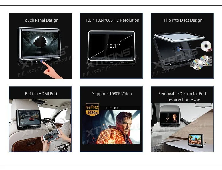 Best 2pcs 10.1" Car Headrest DVD Player car PC 1080P Video Monitor HD Digital Screen Touch Panel 1024*600 HDMI Port with headphones 2 Best 2pcs 10.1" Car Headrest DVD Player car PC 1080P Video Monitor HD Digital Screen Touch Panel 1024*600 HDMI Port with headphones 2