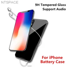 Ультра тонкое закаленное стекло power Bank чехол для зарядки для iPhone X XS Max XR зарядное устройство чехол s для iPhone 8 7 6s Plus power bank