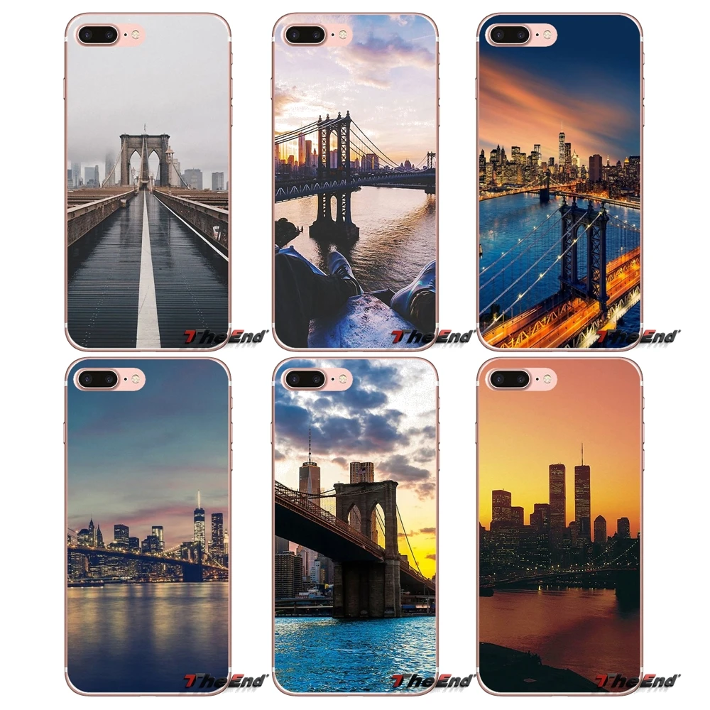 Чехол NYC brooklyn bridge New York City для Sony Xperia Z Z1 Z2 Z3 Z5 compact M2 M4 M5 E3 T3 XA Aqua LG G4 G5 G3 G2 Mini | Мобильные