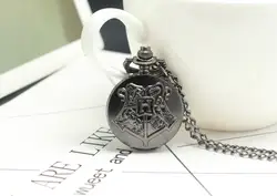 Гарри Поттер Хогвартс карманные часы цепочка Подвески на цепочках часы милый стационарные Для женщин Для мужчин подарки для детей