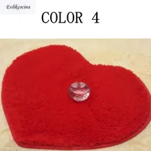 Милые красные ковры в форме сердца, противоскользящие дверные коврики, лохматый пол, коврики, декор для ванной, спальни, кухни, гостиной