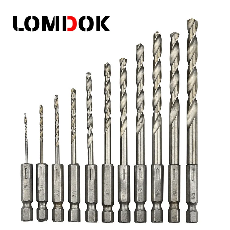 LOMDOK55PcsHighSpeedSteelTwistDrillHexSocketHandleHandDrill