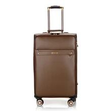 Женская Ретро Высококачественная 20/24 дюймовая Сумка На Колесиках из искусственной кожи, мужская сумка на колесиках для путешествий, чемоданы на колесиках