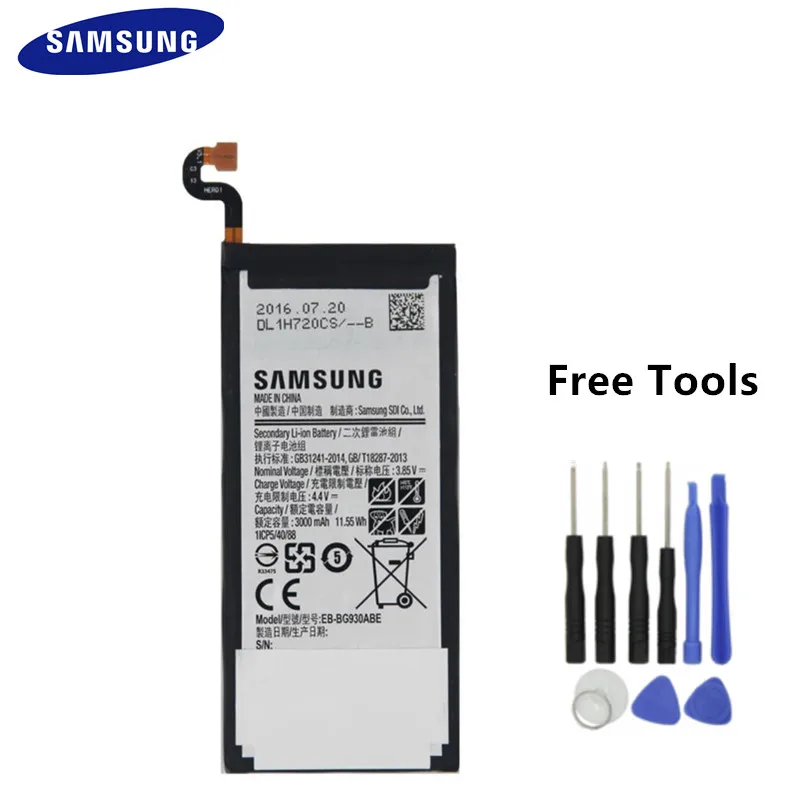 

Genuine Original Samsung EB-BG935ABE Battery 3600mah for Galaxy s7 Edge SM-G935W8 g935f Replacement battery 3600 mAh + Free Tool