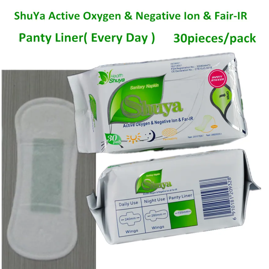 60pieces/2packs shuya anion sanitary napkin anion pads anion panty