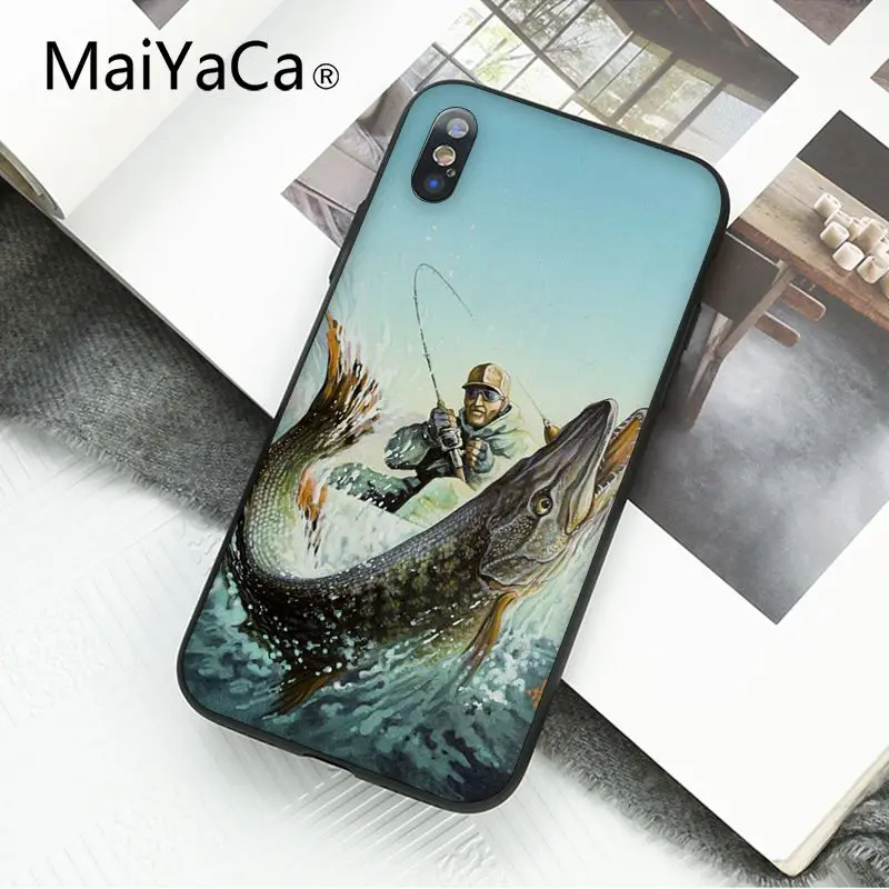 MaiYaCa охотничий рыболовный художественный чехол для телефона для iphone 11 Pro 11Pro Max 8 7 6 6S Plus X XS MAX 5 5S SE XR