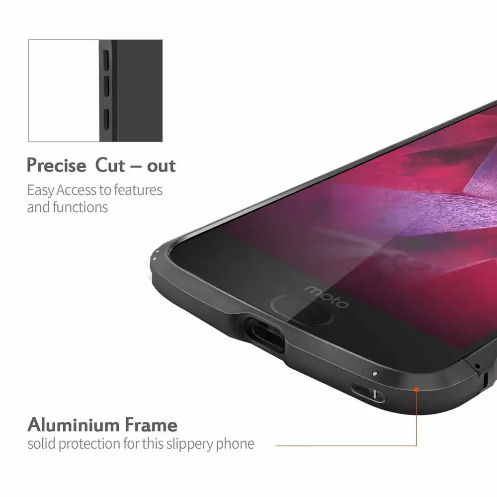 Для motorola Z2 force чехол бампер совместимый с moto mods DNGN роскошный алюминиевый сплав