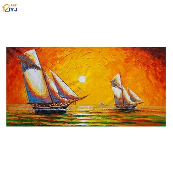 

Sunset Beauty Picture Handmade Modern Abstract Oil Painting on Canvas Wall Art Gift for Living Room Decoration No Frame SL059