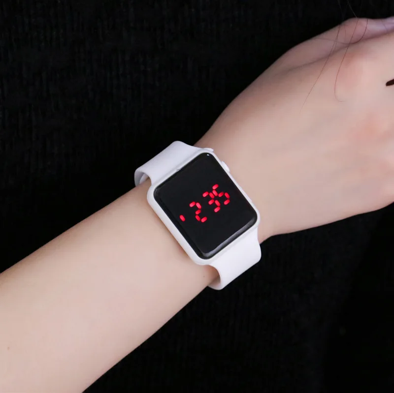 

LED Digital Men Noctilucent Square Watch Electronic Sport Unisex Watches Fashion Mirror Clock Women Relojes Hombre Digitales