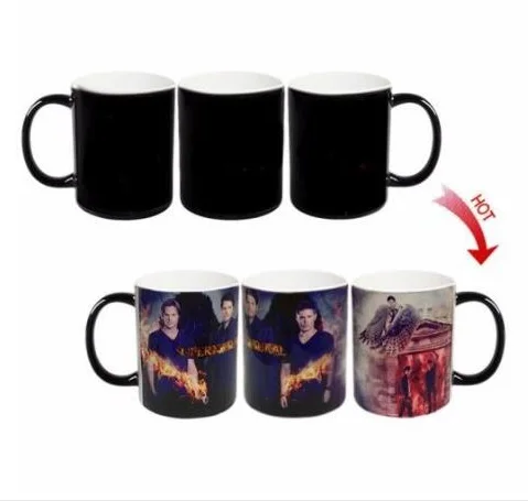 

Magic Mug Supernatural Heat Color Changing Morph Mug 300ML Coffee Cup Beer Milk Mug With Cookie Gift Wholesale Cheap