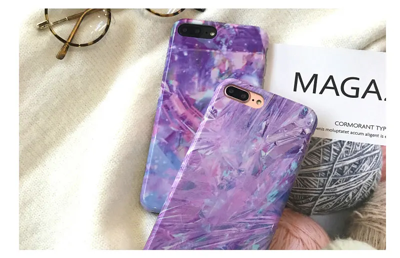 Purple Glossy Luxury TPU Phone Case For iPhone 6 7 8 Plus Case Cover For iPhone X XS 7Plus 8Plus 6s Plus 6s XR Max Cases Capinha (11)