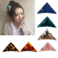 Японский стиль женские большие размеры уксусная кислота волос крабы для волос мраморные текстурированные леопардовые конский хвост держатель зажим блестящие заколки для волос