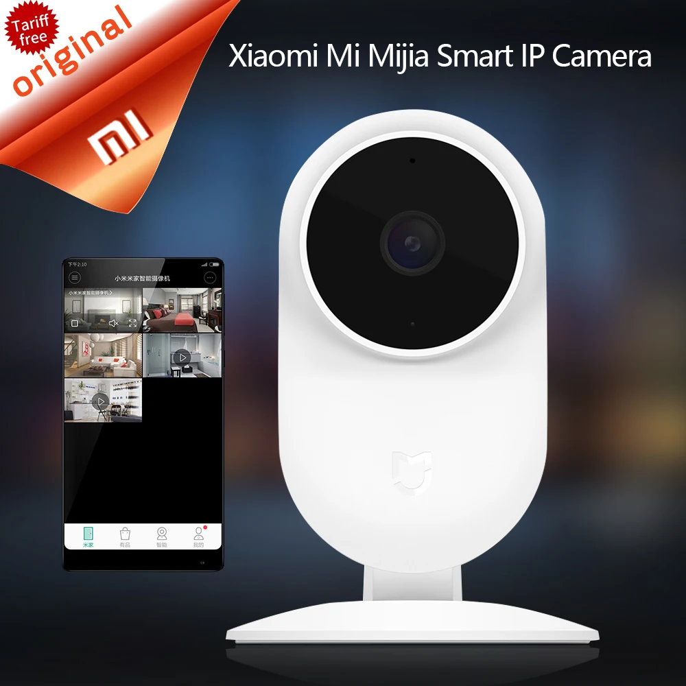 

Original Xiaomi Mijia 1080P Web IP Cam Infrared Night Xiaomi Mi Smart Camera HD Webcam Smart Home Devices 130 degree 2.4G Wi-Fi