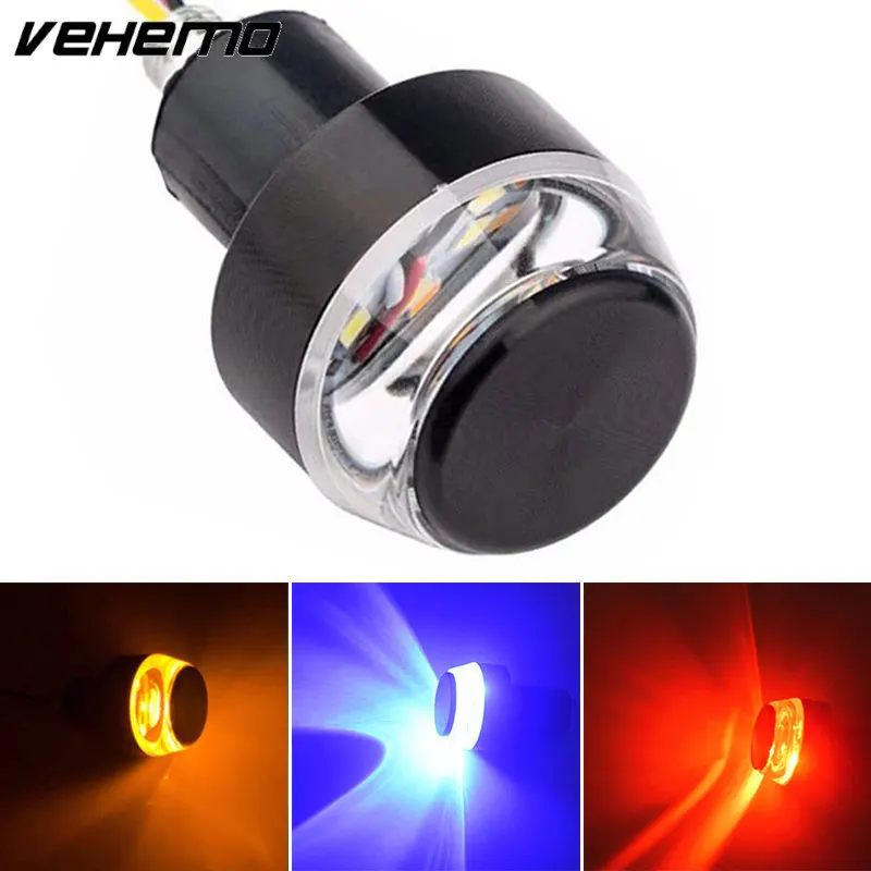 

1X Motorcycle LED Turn Signal Light Handlebar End Signal Light Universal Indicator Flasher Handle Bar Blinker Side Marker Lamp