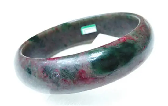 

New 100% Natural RED GREEN Peach Blossom stone stone Bracelet 62MM