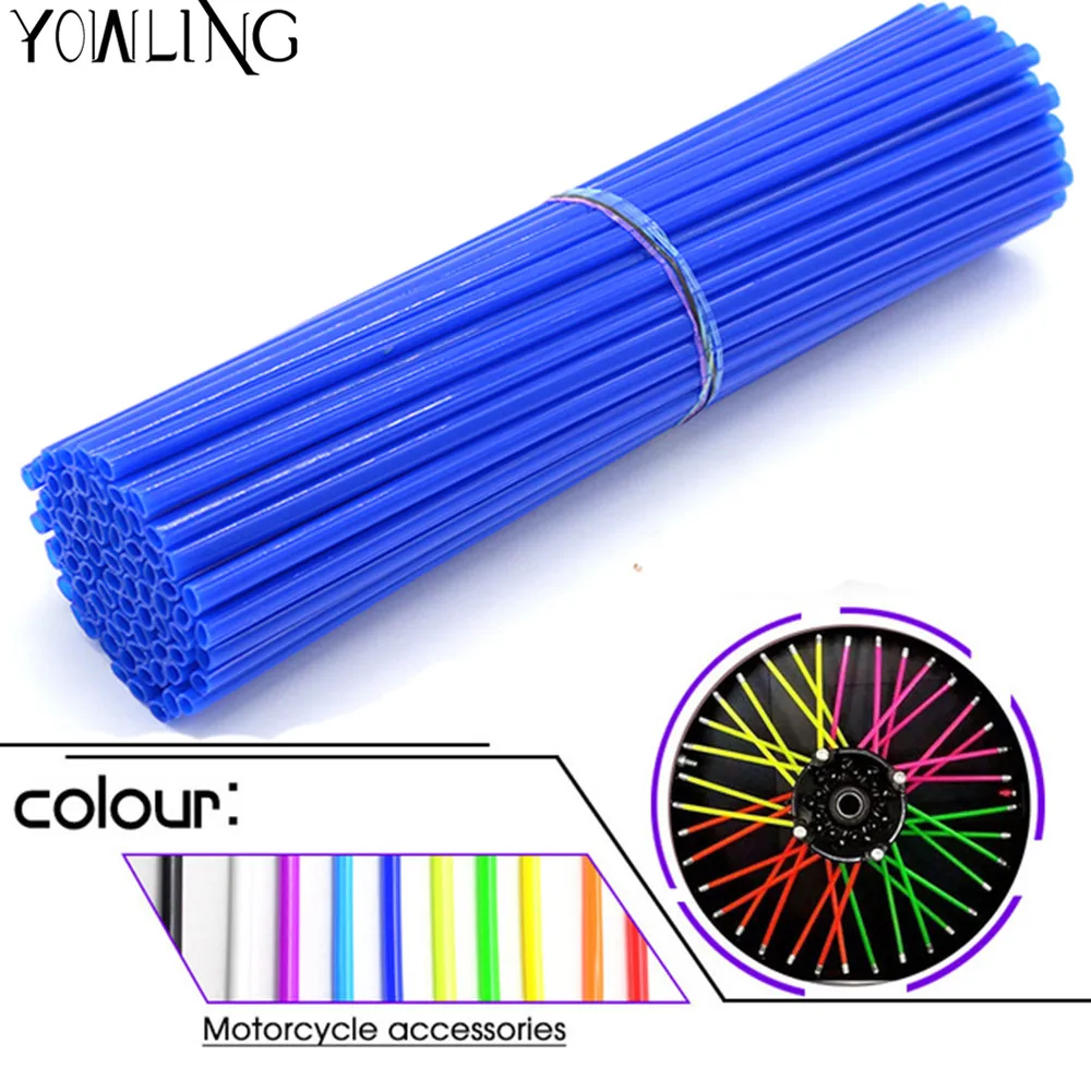 

36Pcs Motorcycle Dirt Bike Wheel Rim Spoke Skins Covers Wrap Tubes Decor Protector Kit Motorcycle Protection Car Styling