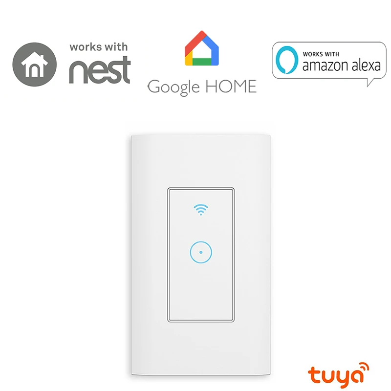 Us 14 63 30 Off Tuya App Us Smart Light Switch Wi Fi Switch In Wall Wireless Switch Compatible With Amazon Alexa Remote Control From Anywhere Smart