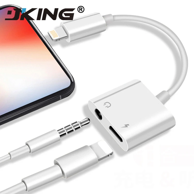 

2 In 1 Earphone Audio Charging Adapter Splitter for IPhone XR XS Max X 8 7 Plus Gaming Music Charger Headphone Ear Phones Buds