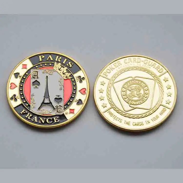 Fashion Style France Paris Poker Replica Coin Colo...