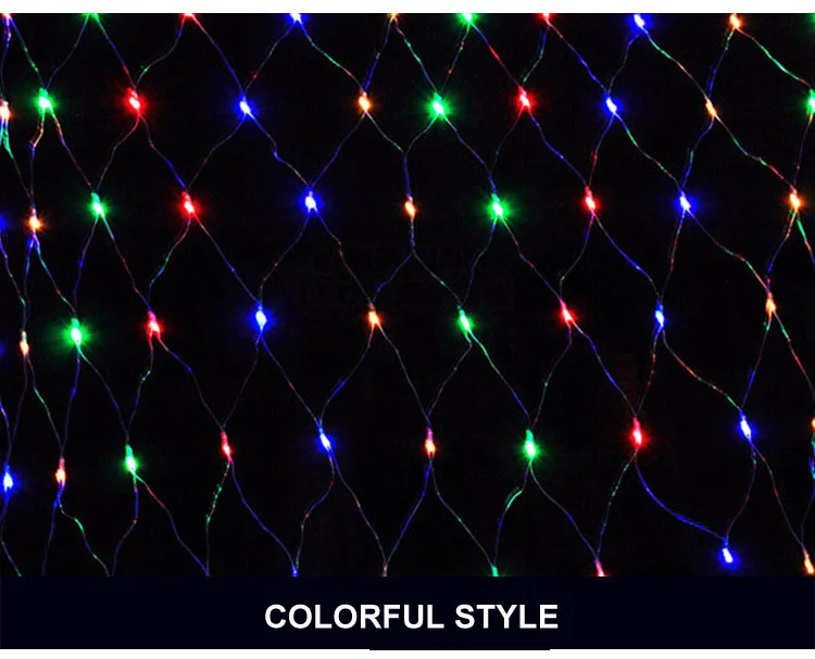 2x3 м светодиодный сетчатый светильник s 220 в 110 В, свадебное украшение, Рождественский Сказочный струнный светильник, праздничный, мульти, уличный, водонепроницаемый, садовый светильник - Испускаемый цвет: RGB