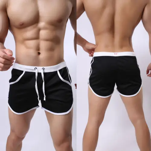 Черный Мужские шорты для бодибилдинга, бега, бега, занятий спортом, занятий в тренажерном зале, с карманами, мужские шорты для фитнеса - Цвет: Черный
