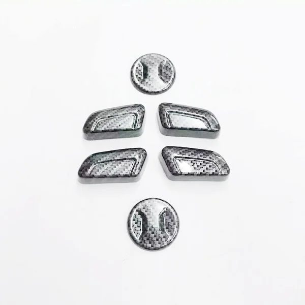 For Skoda Superb ABS Matte/Carbon Fibre Car Seat Adjustment Switch Knob Cover Sticker Trim Accessories 6pcs - Название цвета: Carbon Fibre