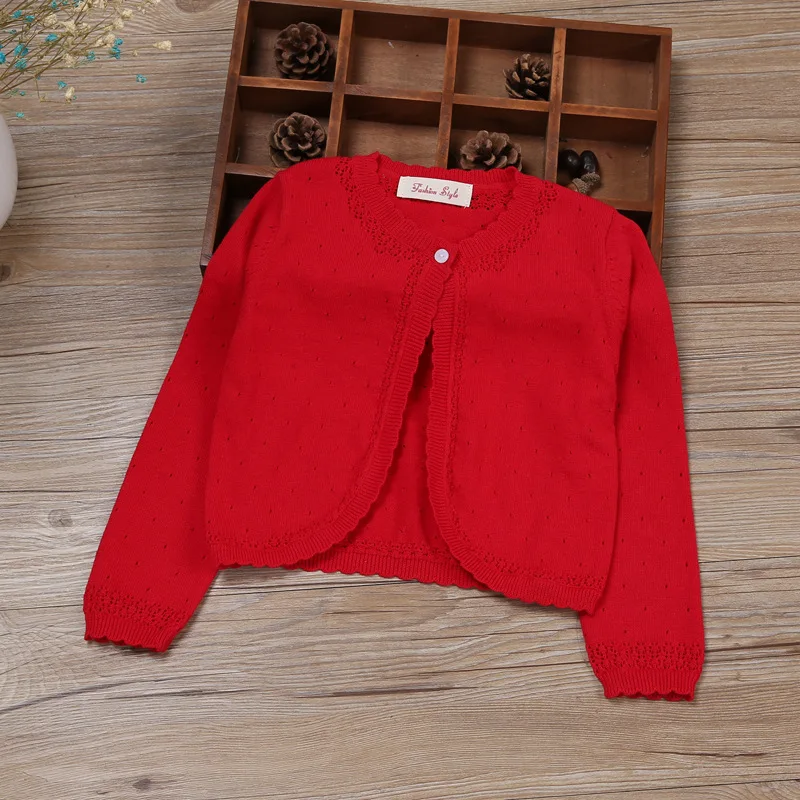 

Red Girls Cardigan Sweater Red Girl Coat For 1 2 3 4 5 6 7 8 9 10 11 Years Old Outcoat Shawl 2018 Girls Clothes RKC175023