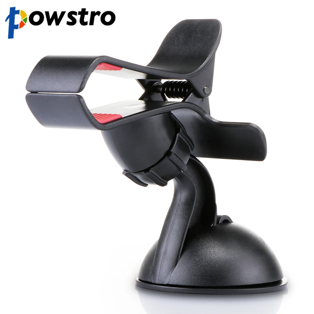 

Powstro Universal Mobile Phone Car Holder Dashboard Windshield 360 Degree Car Phone Holder For iphone 5 6 7 support smartphone