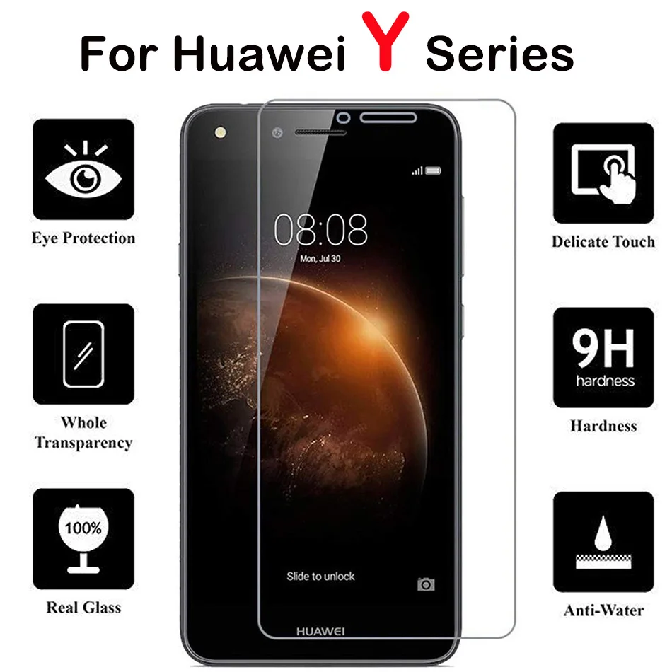 Защитное стекло для Huawei Y6 Prime 2018 пленка закаленное huaway y3 y5 y7 y9 2017 защита экрана huwei y