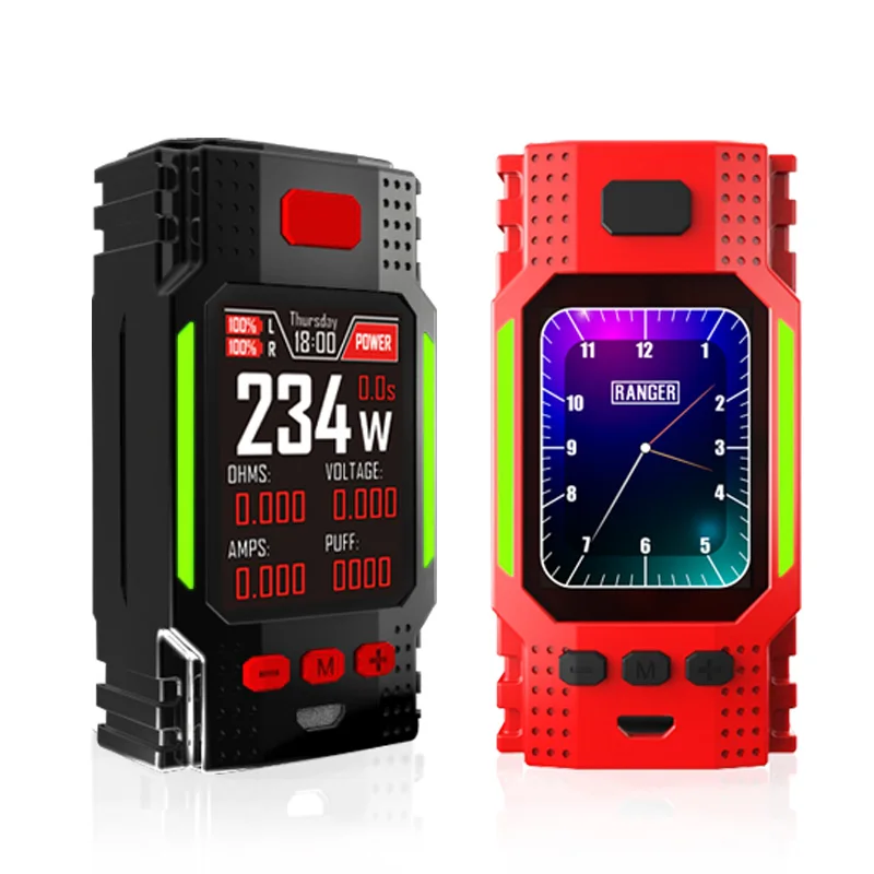 

Electronic Cigarette Original Hugo Vapor Ranger GT234 TC Box Mod 234W 2.0"IPS Screen Temperature Control Upgradeable Firmware